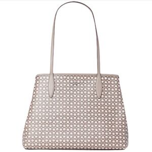 Kate Spade - New York Spade Link Tote Bag White/Taupe